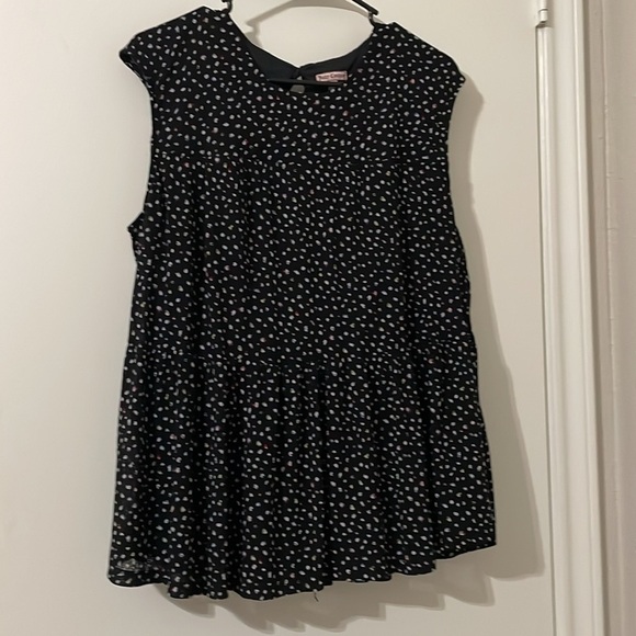Juicy Couture Black Dotted Top Size XXL - Picture 1 of 8